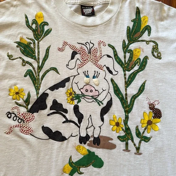 1987 Custom Cow Single Stitch Vintage T-Shirt - Picture 2 of 9